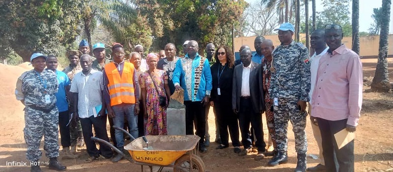 Centrafrique : la Mission onusienne en Centrafrique lance les travaux de clôture de la maison d’arrêt de Bria dans la Hotte-Kotto 